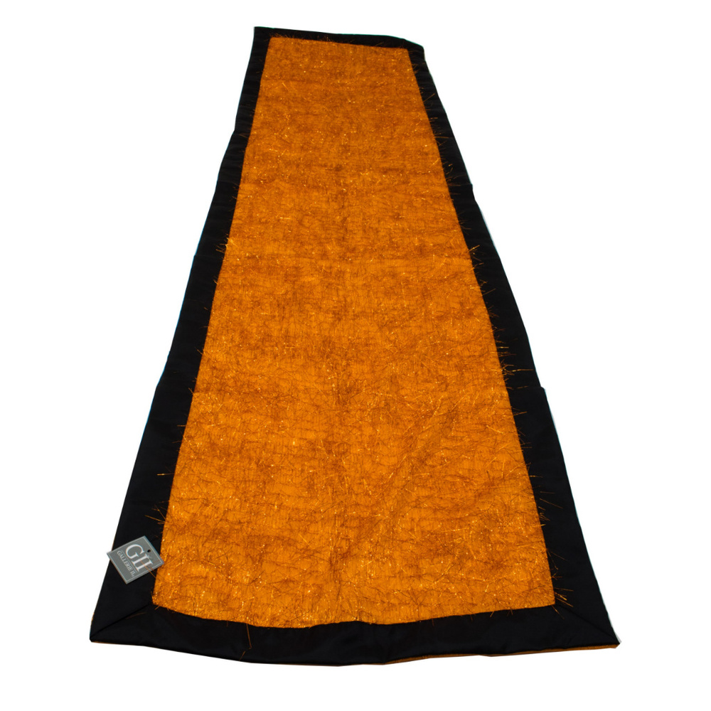 NWT Halloween Orange Sparkly inch Table Runner 17x72 inches